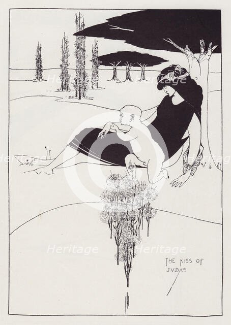 The Kiss of Judas, 1893. Creator: Aubrey Beardsley.