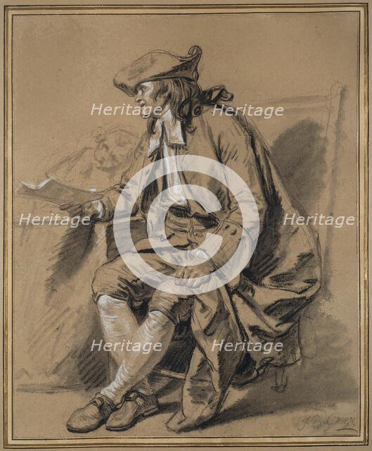 The Notary: A Study for "The Marriage Contract", 1761. Creator: Jean-Baptiste Greuze.