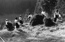 Harvest time, Bistrita Valley, Moldavia, north-east Romania, c1920-c1945. Artist: Adolph Chevalier