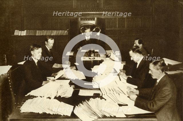 'The scene in the Lord Chancellor's office...General Election', 1923, (1935). Creator: Unknown.