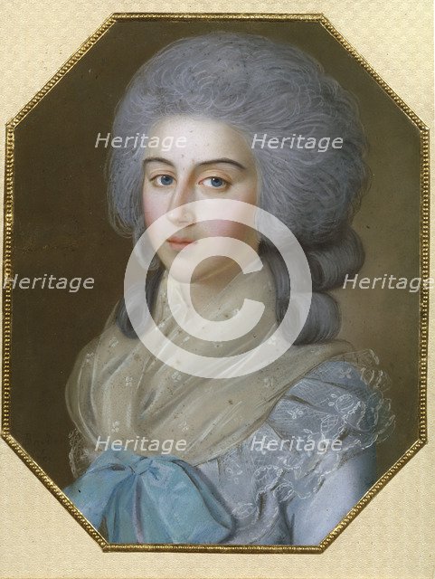 Portrait of Countess Anna Alexandrovna Golitsyna, Baroness Stroganova (1739-1816), 1786. Artist: Bardou, Johann (active 1775-1788)