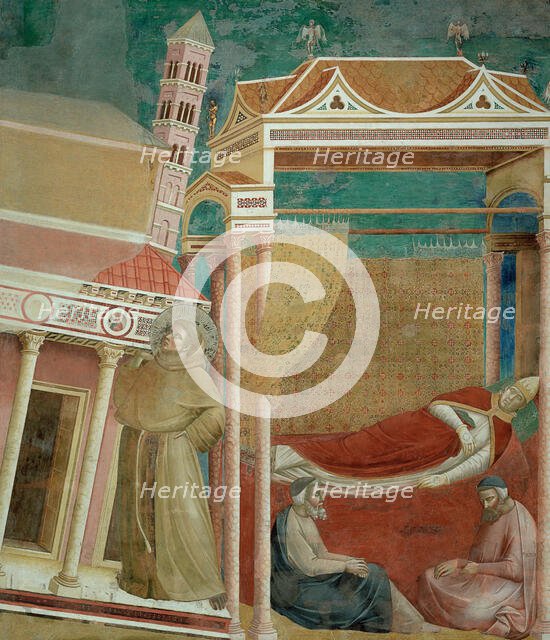 Dream of Innocent III (from Legend of Saint Francis), 1295-1300. Creator: Giotto di Bondone (1266-1377).