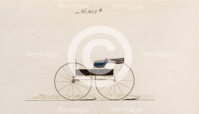 Album of 29 presentation drawings of various types of carriages, 1870-78. Creator: Brewster & Co.