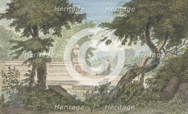 Arcadian landscape, 1706-1759. Creator: Jacob van Liender.