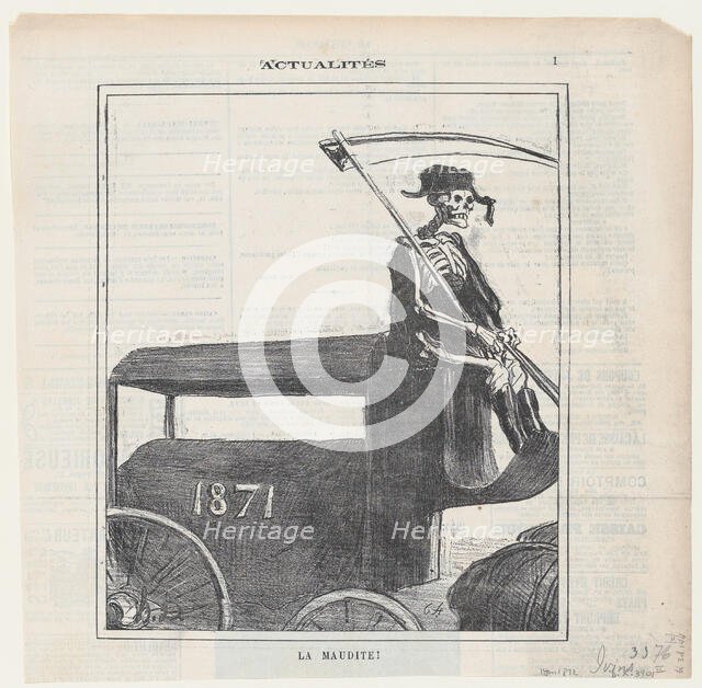 La Maudite!, 1872. Creator: Honore Daumier.