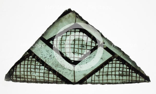 Glass Fragment, French or British, 13th-14th century. Creator: Unknown.
