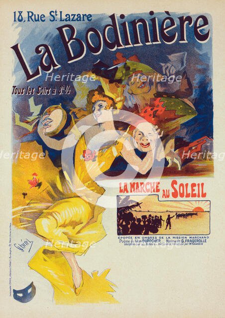 Affiche pour "La Bodinière"., c1900. Creator: Jules Cheret.