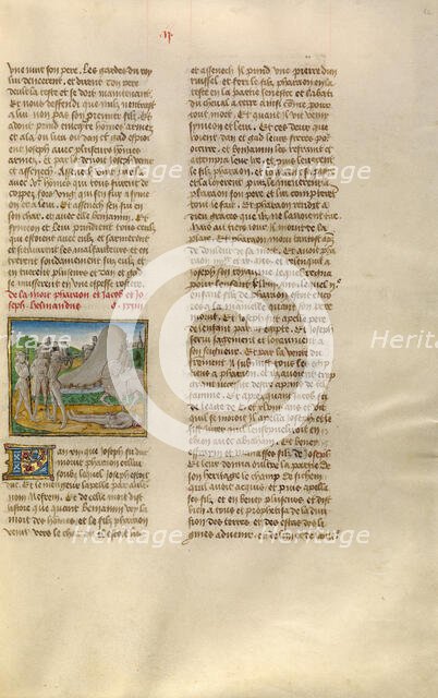 The Murder of Pharaoh's Son; Miroir Historial, about 1475. Creator: Unknown.