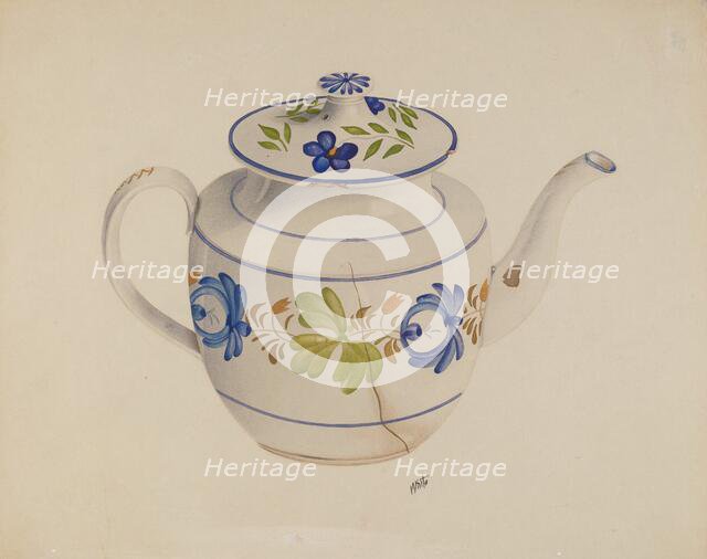 Teapot, c. 1938. Creator: Edward White.