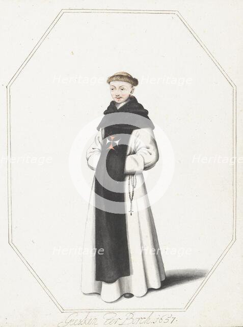 Monk standing, 1657. Creator: Gesina ter Borch.