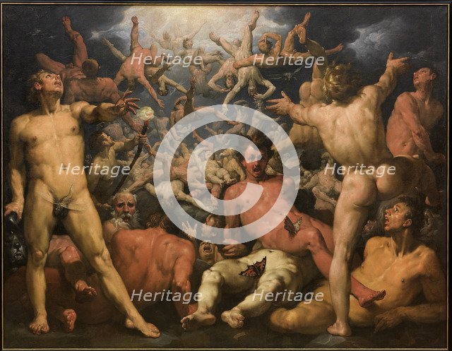 The Fall of the Titans, ca 1590. Artist: Haarlem, Cornelis Cornelisz., van (1562-1638)
