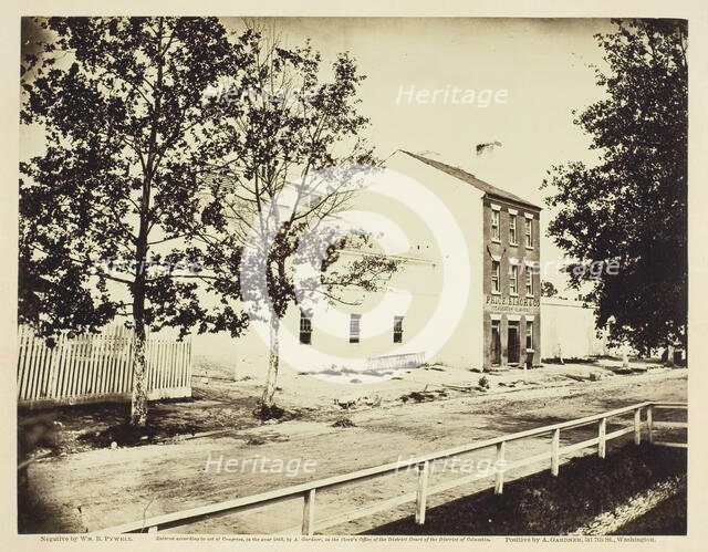 Slave Pen, Alexandria, Virginia, August 1862. Creator: William R. Pywell.