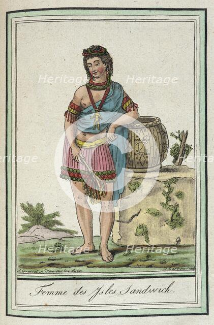 Costumes de Différents Pays, 'Femme des Ysles Sandwich', c1797. Creator: Jacques Grasset de Saint-Sauveur.