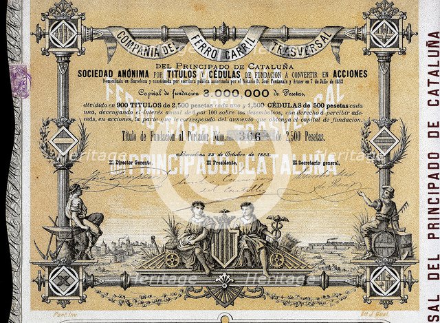 Document of the Fundación de la Compañía del Ferrocarril Transversal del Principado de Catalunya,…