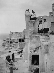 On the housetop-Hopi, c1906. Creator: Edward Sheriff Curtis.