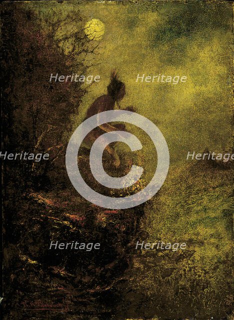 The Signal Fire, 1885-1890. Creator: Ralph Blakelock.