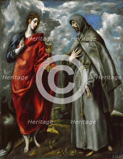Saint John the Evangelist and Saint Francis, ca. 1600. Creator: El Greco, Dominico (1541-1614).