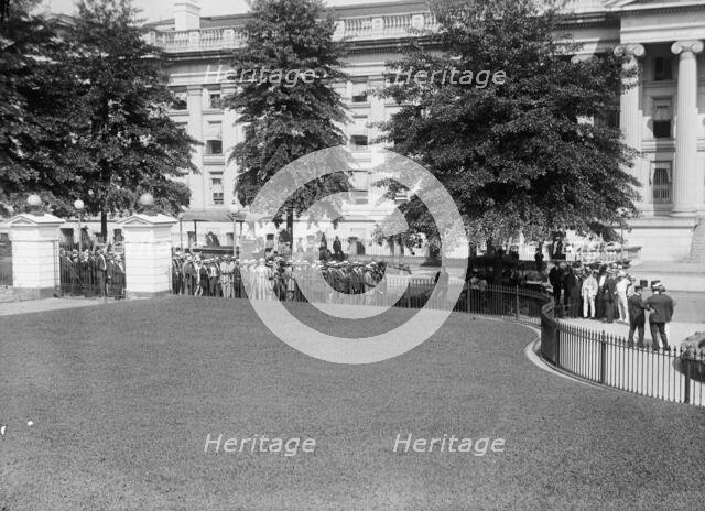View of Treasury Building from East Entrance of White House, Washington, D.C., between 1910 and 1917 Creator: Harris & Ewing.