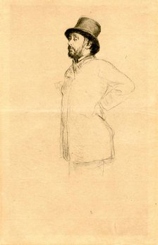 Edgar Degas au chapeau. Creator: Desboutin, Marcellin Gilbert (1823-1902).