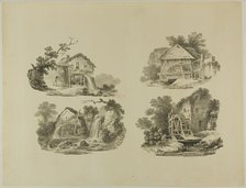 Mill Wheels near Abergele, Denbigh, Whitby, Richmond, n.d. Creator: Francis Nicholson.