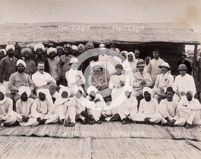 Patients who are about to be discharged from hospital, during bubonic plague outbreak..., 1897. Creator: Unknown.