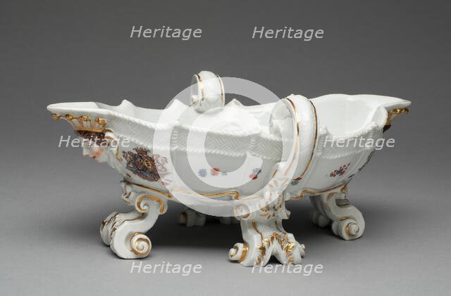 Sauceboat from the Sulkowsky Service, Germany, 1735/38. Creator: Meissen Porcelain.