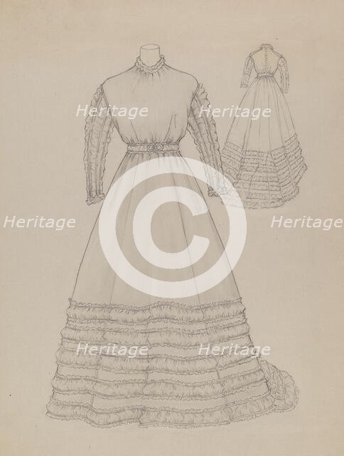 Wedding Dress, c. 1936. Creator: Nancy Crimi.