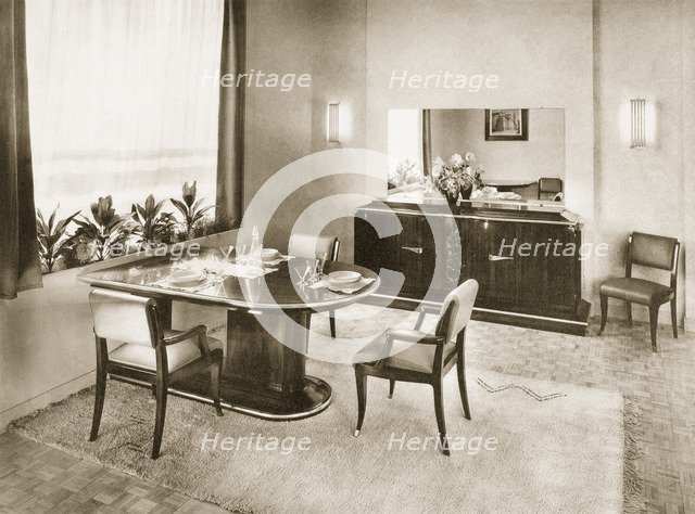 Dining Room from Ensembles Mobiliers, pub. 1937. Creator: French Photographer (20th century).
