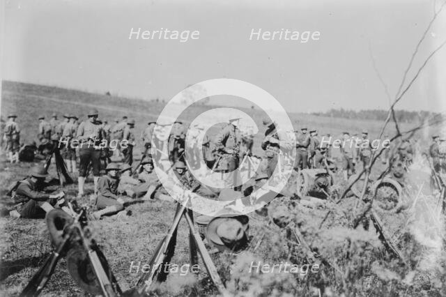 Marines resting behind lines, between c1915 and c1920. Creator: Bain News Service.