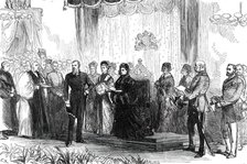 The Royal Visit to the East End: the Queen declaring the new wing of the London Hospital open, 1876. Creator: C.R..