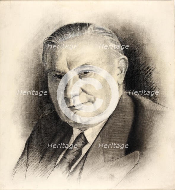 Ernest Bevin, between 1939 and 1946. Creators: Central Office of Information, Arthur Boughey.