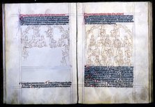 Third and Fourth Council of Toledo, held in 589 and 633, respectively, pen drawing pen in 'Primac…
