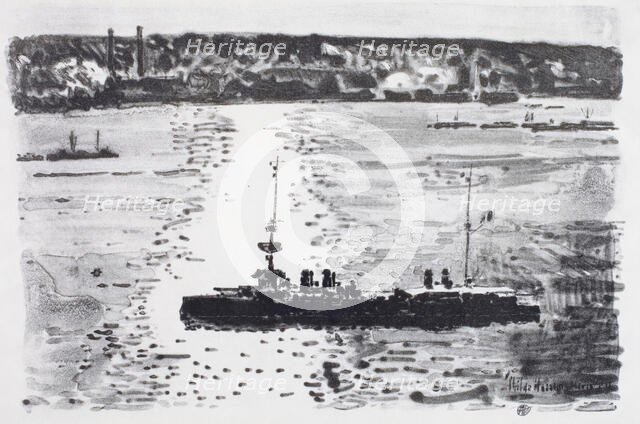 French Cruiser, c1900-1935. Creator: Frederick Childe Hassam.