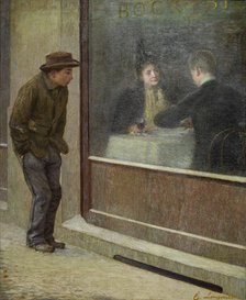Reflections of a Hungry Man or Social Contrasts, 1894. Creator: Longoni, Emilio (1859-1932).