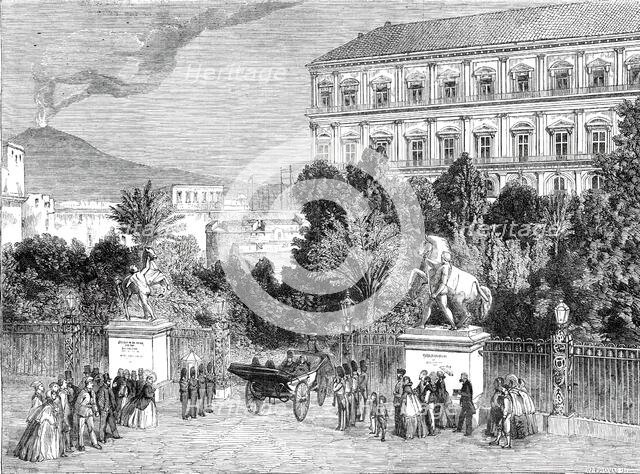 Gates of the King's Palace, Naples, 1860. Creator: W Thomas.