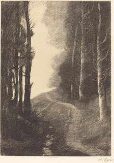 Landscape with Birch Trees (Le paysage aux bouleaux). Creator: Alphonse Legros.