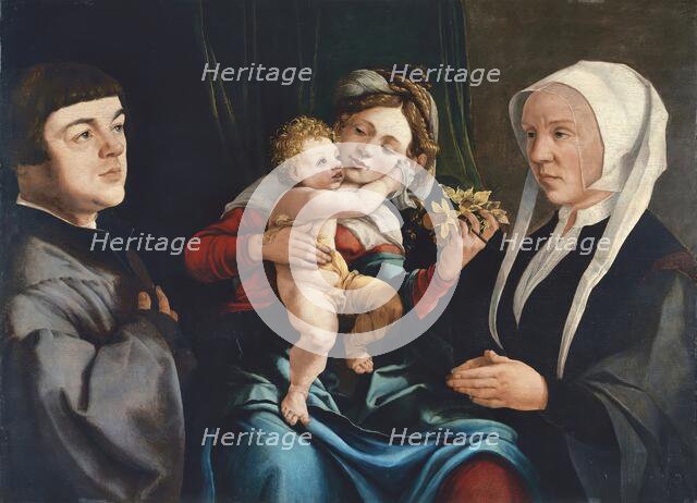 Madonna of the Daffodils with the Christ Child and Donors, 1535. Creator: Jan van Scorel.