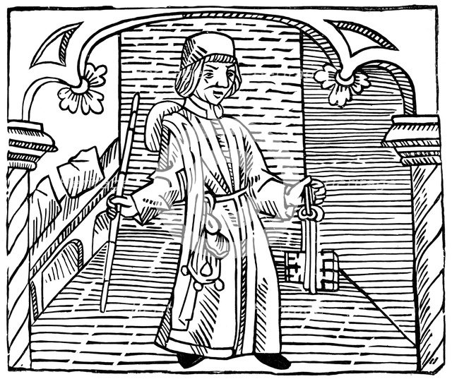 Toll collector, 15th century (1893). Artist: Unknown