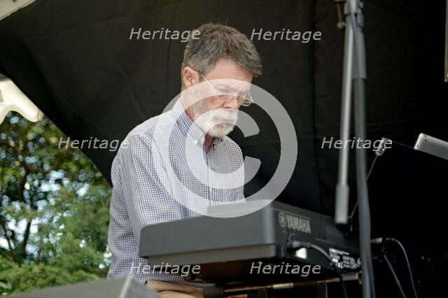 Andy Cleyndert, Alan Barnes Trio, Battle Jazz Weekend, Battle, East Sussex, 24 July 2022. Creator: Brian O'Connor.