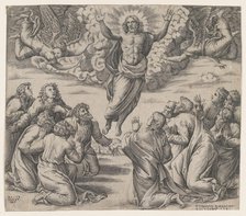 The Transfiguration, after Raphael, 1541., 1541. Creator: Nicolas Beatrizet.