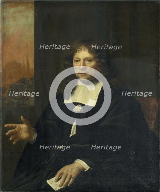 Portrait of Daniel Niellius. Elder of the Remonstrant Church and Sampling Official of Alkmaar, 1671. Creator: Adriaen Backer.