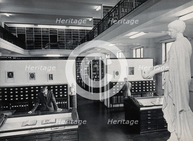 The Wellcome Building, Euston Road, London: the Hall of Statuary as adapted for the Library, c1960. Creator: Unknown.