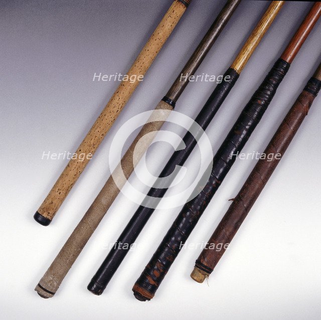 Various types of golf club grips, 1900-1930. Artist: Spalding Artist: Unknown