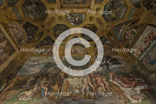 Fresco detail from the Chamber of Amor and Psyche, 1526-1534. Artist: Romano, Giulio (1499-1546)