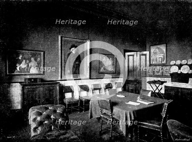 The drawing-room at Professor Blackie's residence, Edinburgh, 1895. Creator: Andre & Sleigh.