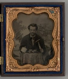 Untitled (Portrait of a Seated Man with Knife), 1863. Creator: Unknown.