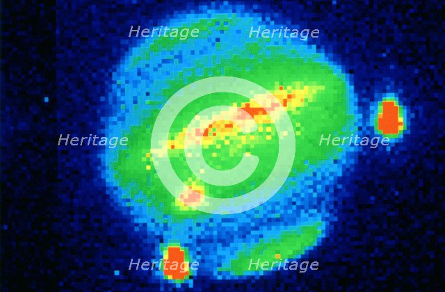 Comet Shoemaker-Levy colliding with Jupiter, 20 July 1994. Artist: Unknown
