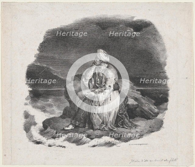 I Dream of Her in the Crashing Waves, 1818. Creator: Theodore Gericault.