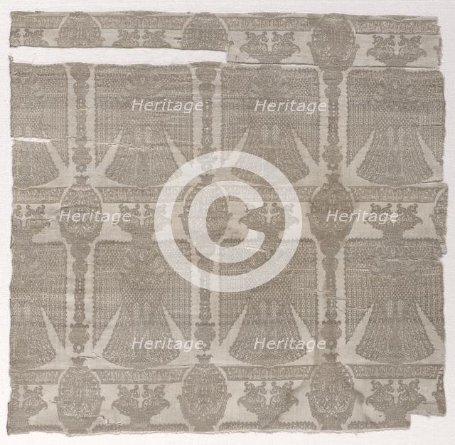 Fragment with Double-Headed "Simurgh"-Eagles, 900s - 1000s. Creator: Unknown.