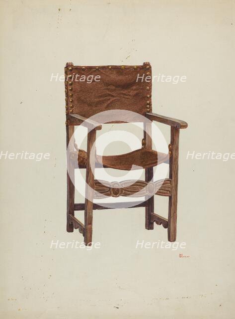 Arm Chair, 1941. Creator: Hal Blakeley.